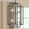 8-Lights Lantern Tiered Pendant Light Fixtures, Industrial Farmhouse Hanging Chandelier for Entryway, Foyer, Living Room, Kitchen Island