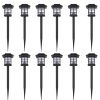 Outdoor Solar Lamp LED Light Set 12 pcs with Spike 3.4"x3.4"x15"
