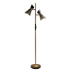 Axis Brassed Gold Floor Lamp with 4-Way Switch Double Spots with Metal Base