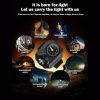 LED Wrist Flashlight Hand Free Running Light With Compass Function Rechargeable Watch Flashlight 5-Level Dimming Waterproof