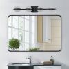 Modern Minimalist Bathroom Vanity Light, LED 4 Bulb Frosted Glass Shades, Wall Mounted Decorative Lighting Fixture
