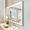 30x36 inch LED Bathroom Vanity Mirror Wall Mounted Adjustable White/Warm/Natural Lights Anti-Fog Touch Switch with Memory Modern Smart Large Bathroom