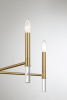 Courtyard Five Light Golden Brass Candle Light Chandelier 24"W × 17.75"H