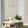 Modern Crystal Chandeliers, 9 Lights Chrome Chandelier for Living Room Bedroom, Dining Room Chandelier Over Table