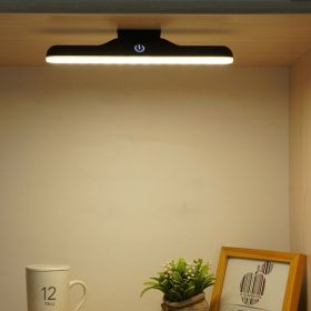1pc Stick On Wall Lights, LED Magnetic Desk Lamp Dimmable Night Lamp USB Rechargeable For Mirror Office Study Reading Light Bedside Lamp (Color: black)