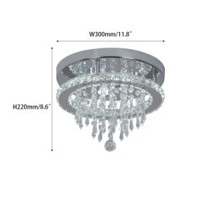 Crystal Modern Ceiling Chandelier For Living Room Decorative Led Ceiling Lamps Indoor Lighting Dining Room Bedroom Aisle Light (Body Color: Style B, Emitting Color: Cold White)