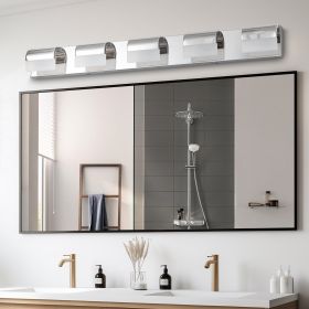 Modern Bathroom Vanity Lighting 5-Light LED Vanity Lights Over Mirror Bath Wall Lighting (Color: as Pic)