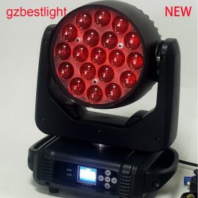 New 2021 new version backlight mac aura 19x15w lyre wash zoom led moving head light with RDM 19x15w RGBW Zoom led moving head (Color: 4pcs with case)